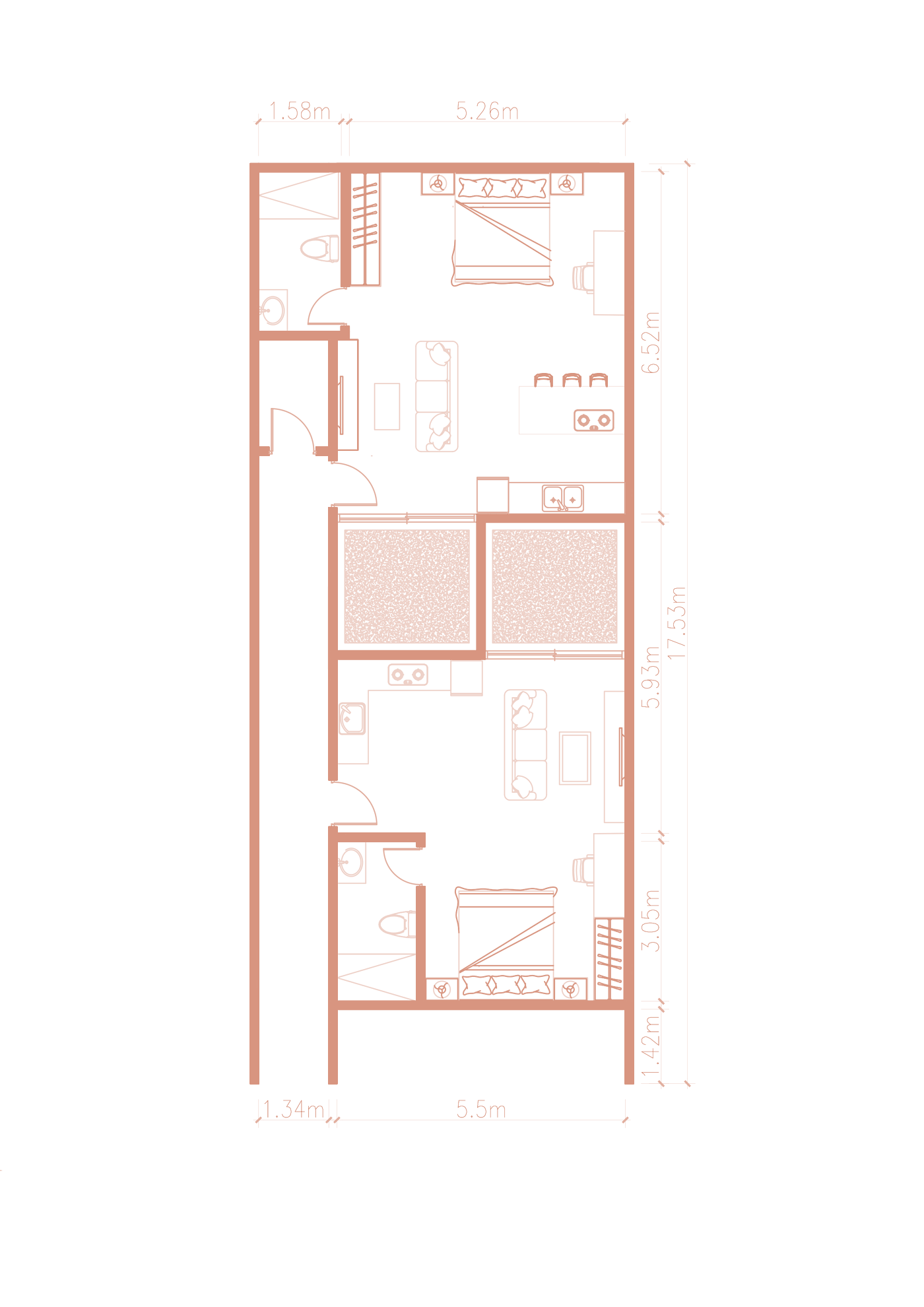 KAYA — 2-unit floor plan